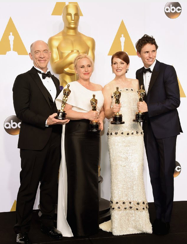 J.K. Simmons, Patricia Arquette, Julianne Moore, and Eddie Redmayne
